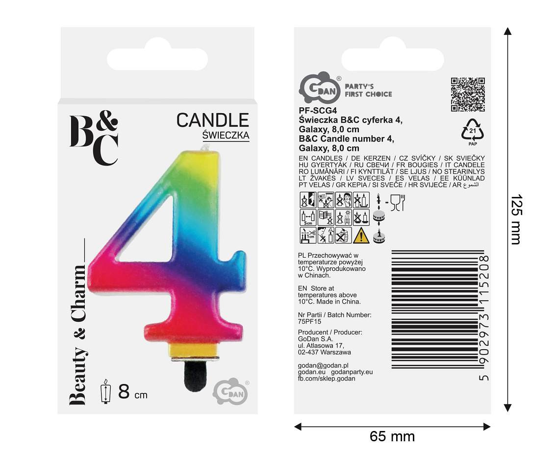 Candle number 4, Galaxy, 8 cm